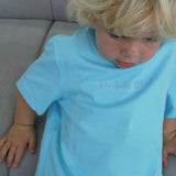 Its Nice to Know Nice People - Kids Blue Palm Tee