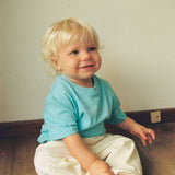 Its Nice to Know Nice People - Kids Blue Palm Tee